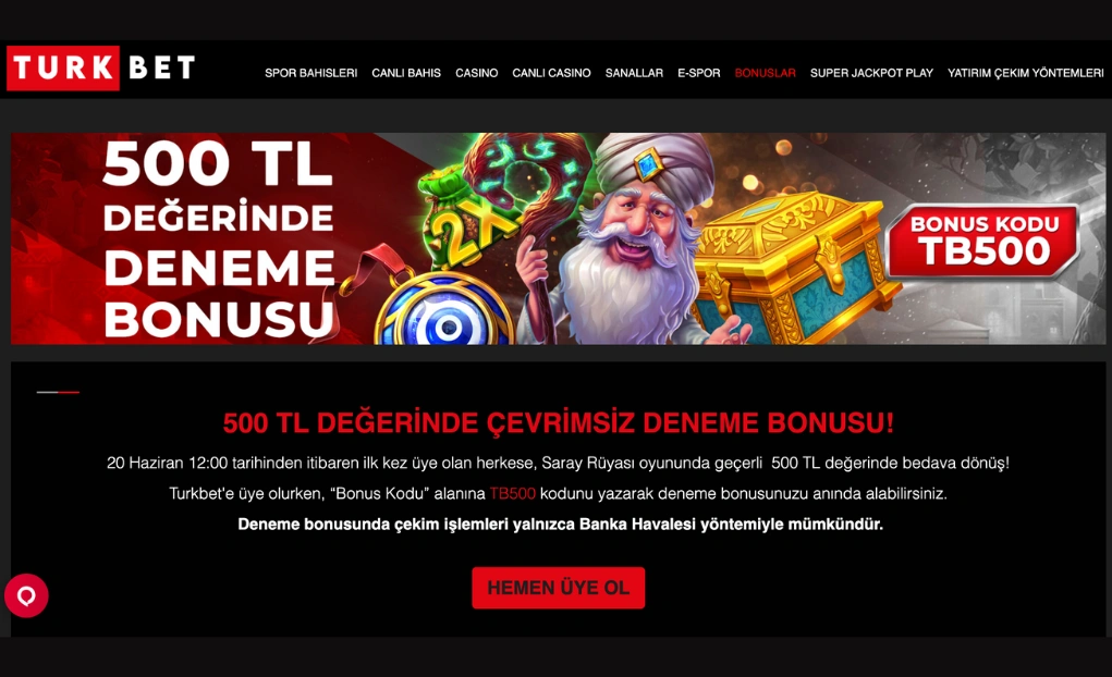 Turkbet masaustu